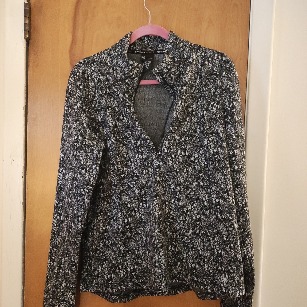 Spyder Women's Black and White Textured Blazer